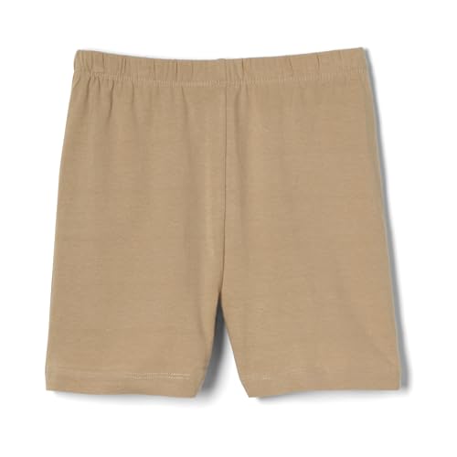 French Toast Girls' Stretch Kick Biker Shorts, Khaki, 4-5