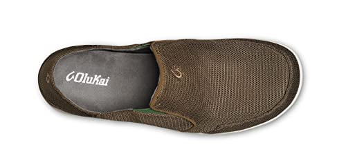 OluKai Men's Nohea Mesh Sneaker, Dark Shadow/Dark Shadow, 9.5