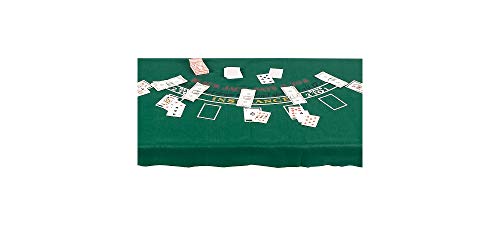 Amscan Craps Party Table Cover, 37" x 6', 1 piece, Green