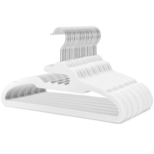 HOUSE DAY Premium Baby Velvet Hangers 20 Pack for Kids, Non Slip Baby Clothes Hangers for Closet, 11 Inch Children's Hanger Space Saving on Baby Organization, Gray