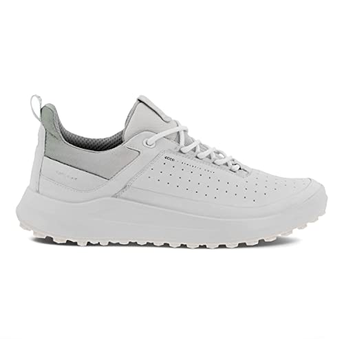 ECCO Women's CORE Hydromax Waterproof Golf Shoe, White/White/ICE Flower/Delicacy, 5-5.5