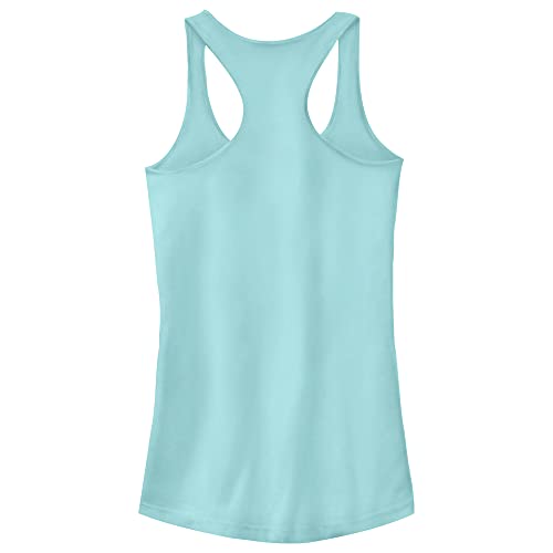 Disney Junior's Lilo Stitch Rainbow Slim Fit, Scoop Hem Racerback Tank, Cancun, Medium
