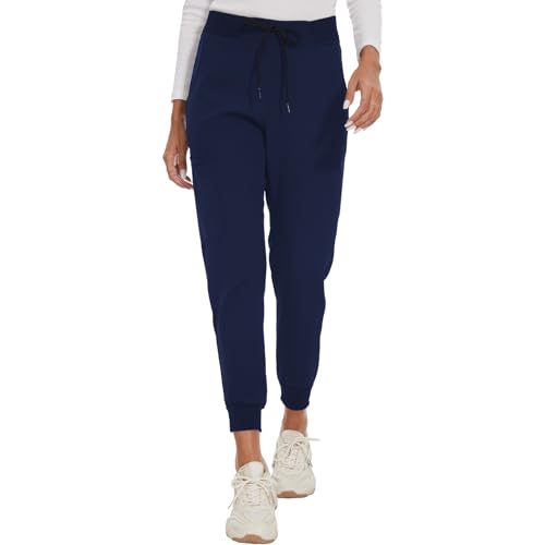 Shamyoy Scrub Pants for Women Jogger Yoga Scrub Pant (Small, Black)