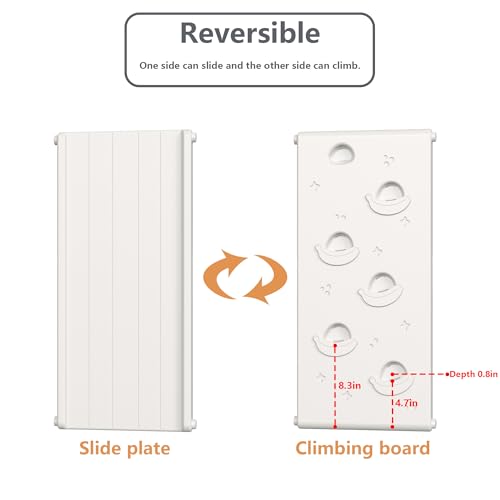 Children's Indoor Climbing Slideway Swing Playground 4-in-1 Function: Slide, Rock Climbing, Balance Board and Cradle Safe and Solid Montessori Toys Orange(1 Climbing Frame+1 Sliding Plate)