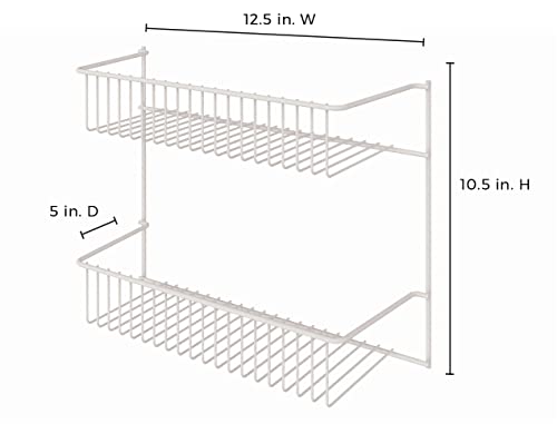 ClosetMaid 8002 2-Tier Wall Rack, 12-Inch Wide, White