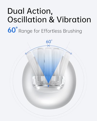 Laifen Wave Electric Toothbrush, Oscillation & Vibration Sonic Electric Toothbrush for Adults with 3 Brush Heads, IPX7 Waterproof Magnetic Rechargeable Travel Powered Toothbrush (Blue Aluminum Alloy)