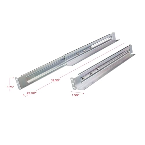 CyberPower 4POSTRAIL 4-Post Universal Rack Mount Rail Kit, Silver