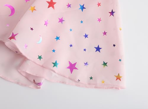 MdnMd Dance Ballet Leotard with Star Moon Sequins Skirt for Toddler Girls Ballerina Dresses Outfit (Blue, 2-4 Years)