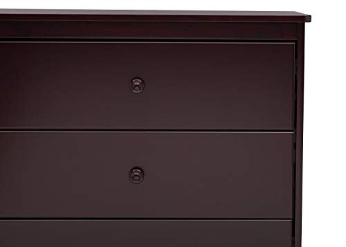 Delta Children Sutton 3 Drawer Dresser with Changing Top, Espresso Java