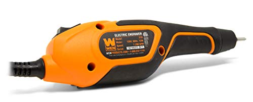 WEN 21D Variable-Depth Carbide-Tipped Engraver for Wood and Metal , Lightweight, Variable Speed, Compact, Orange