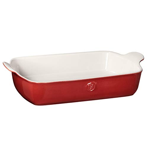 Emile Henry 13" x 9" Large Rectangular Baker - Modern Classics Collection | Rouge & Modern Classics Small Rectangular Baker 11x10, 11 x 8, Rouge Red