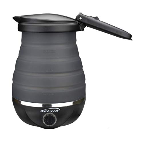 Brentwood KT-1508BL Dual Voltage 120/220 Volt Collapsible-Travel Kettle, 0.8 Liter, Blue