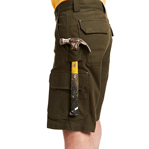 Smith's Workwear Men's Stretch Cargo Utility Short, Black Olive, 32