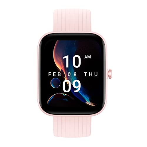 Amazfit Bip 3 Pro Smart Watch for Men, GPS, 14-Day Battery Life, Activity Fitness Tracker with 60+ Sports Modes, Water Resistant, Sleep & Heart Rate Monitor, for Android Phone & iPhone, Pink