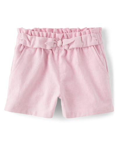 Gymboree,and Toddler Tie Front Linen Shorts,Simply White,12