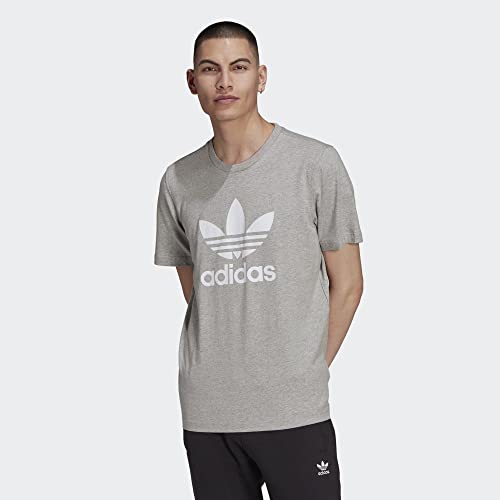 adidas Originals Men's Adicolor Classics Trefoil Tee, Sky Rush/White, Small