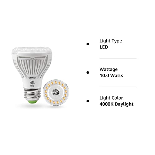 SANSI Grow Light Bulb with COC Technology, Full Spectrum 10W Grow Lamp (150 Watt Equiv) with Optical Lens for High PPFD, Perfect for Seeding and Growing of Indoor Plants, Flowers and Garden, Upgraded