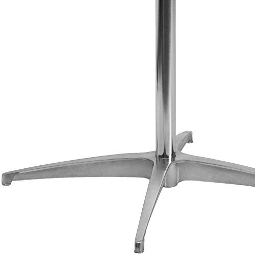 Flash Furniture 30'' Round Wood Cocktail Tables with 30'' and 42'' Columns, Adjustable Wood Bar Height Tables for Events or Home Use, Set of 4, Natural
