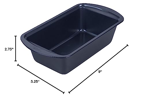 Wilton Non-Stick Diamond-Infused Navy Blue Loaf Baking Pan, 9 x 5-inch