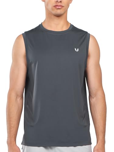 NORTHYARD Men's Athletic Workout Tank Top Running Gym Sleeveless Shirts Quick Dry Lightweight Training Sport Muscle Tank White 3XL