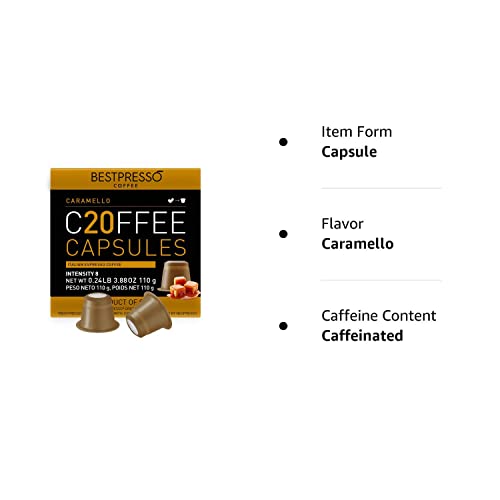 Bestpresso Coffee for Nespresso Original Machine 120 Aluminum pods Certified Genuine Espresso Verona Blend (High Intensity) Pods Compatible with Nespresso Original 60 Days Satisfaction Guarantee