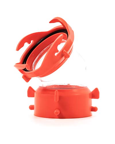 Camco RhinoFLEX Clear 45-Degree Camper/RV Sewer Hose Swivel Fitting - Features a Swivel Lug Fitting & a 4-Prong Bayonet Fitting - Made of Heavy-Duty Resin (39847)