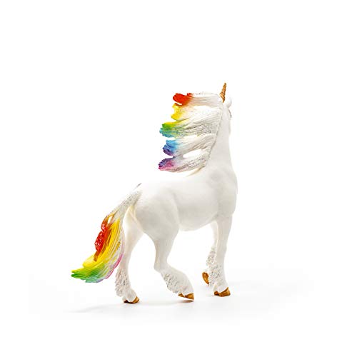 Schleich bayala, Unicorn Toys for Girls and Boys Rainbow Unicorn Stallion Toy Figurine with Gemstones, Ages 5+
