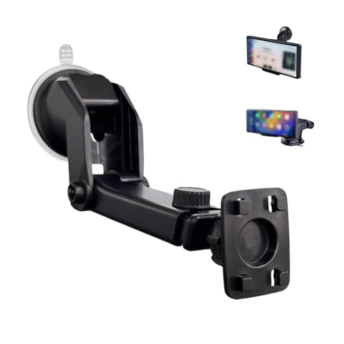 Epronic Flexible Dashboard Suction Cup Bracket Mount for Carplay Screen Monitor, Compatible with Most 7Inch 9Inch 9.3 Inch 10.26 Inch Portable Monitor Cell Phone Windshield Suction Cup Mount