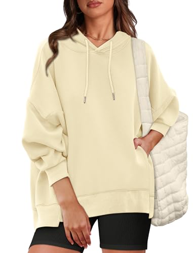 XIEERDUO Oversized Hoodies For Women Sweatshirts With Pockets Fall Hoodie BlackWhite Stripes S