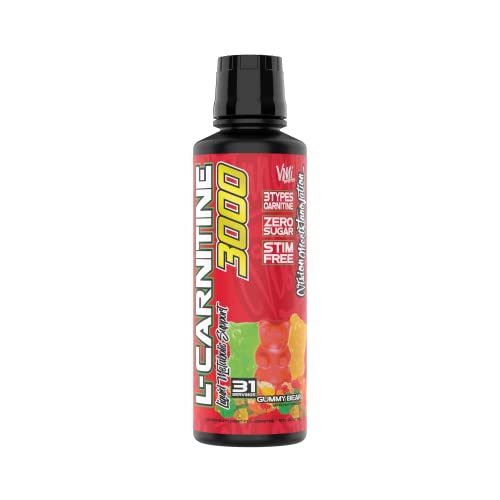 L-Carnitine 3000 Liquid | 3000 mg Carnitine Supplement | Zero Calorie Zero Sugar Keto Friendly for Men and Women – Great Tasting| 31 Servings (Gummy Bear, 16 fl. oz.)