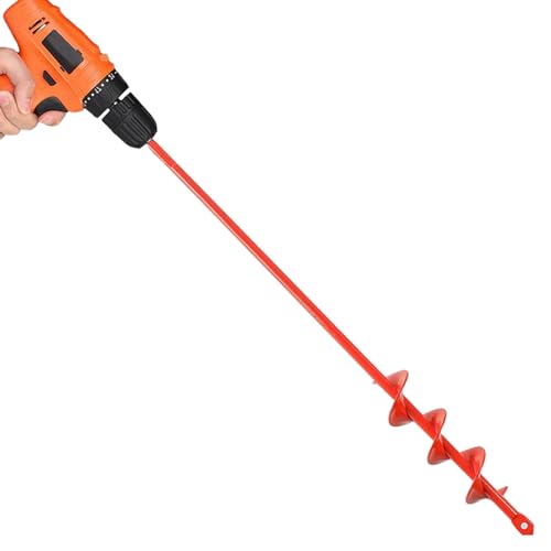 MAXCCINO Auger Drill Bit for Planting 1.6"(D) x16.5"(L), Garden Ground Earth Spiral Drill Bit for 3/8" Hex Drive Drill, for Post Hole Digger Bulb Bedding Digging Plant Rapid Planter