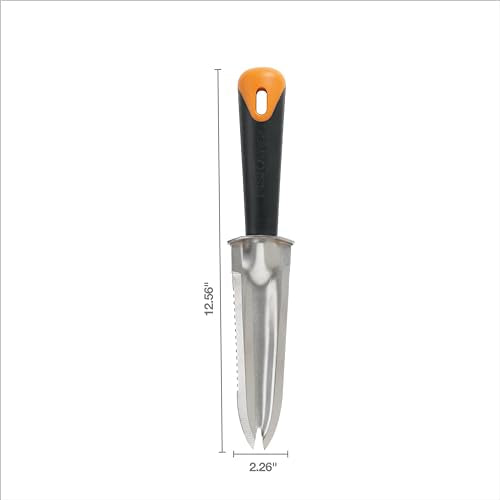 Fiskars Steel Garden Knife, Multi-Purpose Weed Puller Gardening Tool for Planting, Weeding, Digging, and Cultivating with Hanging Hole