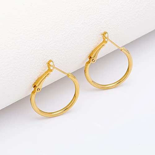 Gacimy Large 14K White Gold Plated with 925 Sterling Silver Post, 50mm White Gold Big Hoop Earrings for Women