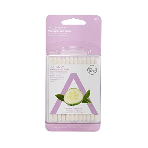 Almay Eye Makeup Remover Sticks with Aloe, Oil Free, Hypoallergenic-Fragrance Free, Dermatologist & Ophthalmologist Tested, 24 Count (Pack of 1)