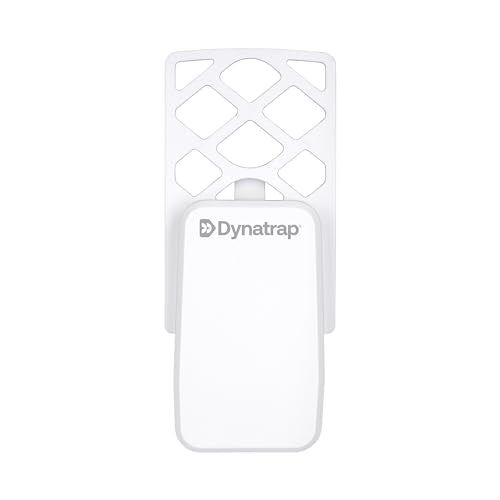 Dynatrap DT3007W Indoor Plug-in Flying Insect Trap for Flies, Fruit Flies, Moths, Gnats, and Other Flying Insects - 1 White Device + 2 Glue Cards