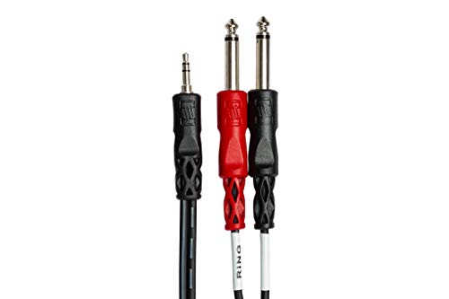 Hosa CPP-201 Dual 1/4" TS to Dual 1/4" TS Stereo Interconnect Cable, 1 Meter