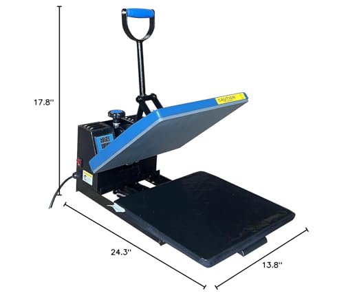 Fancierstudio DG Digital Heat Press Pull Out Lower Platen 5.5" Slide Out T-Shirt Sublimation Heat Press DG15x15 BBP