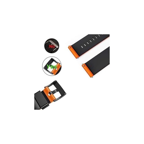Yenle Watch band Fit for Suunto 7/Suunto 9/9 Baro/9 Spartan/9 GPS Soft Silicone Sports Watchband Replacement Band(Orange)