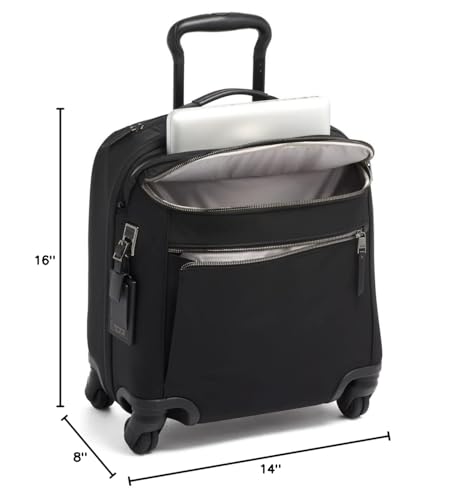 TUMI - Voyageur Oxford Compact Carry-On - Travel Suitcase with Wheels - Lightweight Luggage for Women - TUMI Tracer - Black/Gunmetal