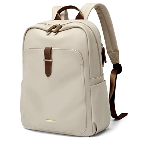 GOLF SUPAGS Laptop Backpack Purse for Women Fits 14 Inch Notebook Casual Daypack Work Travel College Bookbag Fashion Computer Bag (Apricot, 14 Inch)