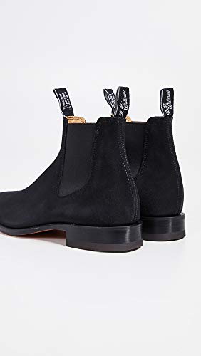 R.M. Williams Men's Suede RM Chelsea Boots, Black, 7 Medium US