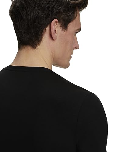 FALKE Men Daily Comfort Deep V-Neck M 2 Pieces, Black (Black 3000), S