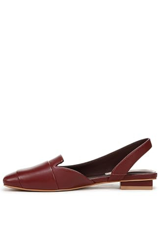 Franco Sarto Womens Teagan Slingback Ballet Flats Camel Brown Animal Print 10 M