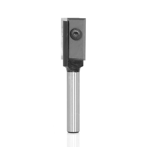 lnsert Carbide Straight Router Bits 1/4 Inch Shank, 2-Flute Straight Cut Router Bit, 1/2" Cut Dia, 3/4" Cutting Length, 2-Replacement Knife, Straight Bit for Dado Trimming Cutter