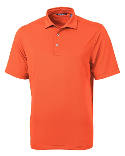 Cutter & Buck Men's Big & Tall Short Sleeve Virtue Eco Pique Recycled Polo Shirt, College Orange, 1XB
