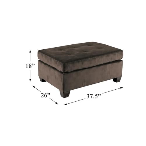 Homelegance Emilio Fabric Accent Ottoman - Chocolate