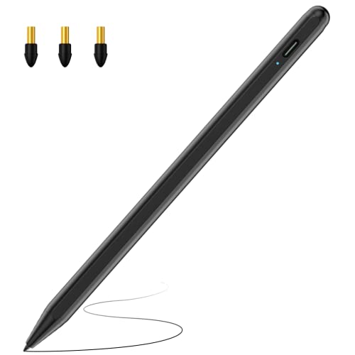 Stylus Pen for iPad (2018-2024) with Fast Charging & Palm Rejection, Compatible with Apple iPad Pro M4 2024, iPad Air M2 2024, iPad Pro 11/12.9 inch, iPad 10-6th, iPad Air 5th-3rd, iPad Mini 6/5th