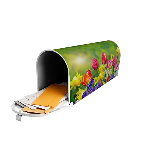 Gbuzozie Maple Leaves Autumn Mailbox Cover Magnetic Thanksgiving Fall Seasonal Waterproof Mail Wraps Post Letter Box Covers for Outdoor Garden Use 25.5x21 in