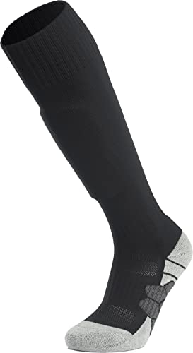 APTESOL Youth Soccer Socks Boys Girls Women Knee High Team Sport Cushion Sock Kids Long Tube Cotton Athletic Compression Socks (5-Pair Blue-B,Small)