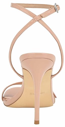 Nine West Women's MORAS Heeled Sandal, Silver 040, 10